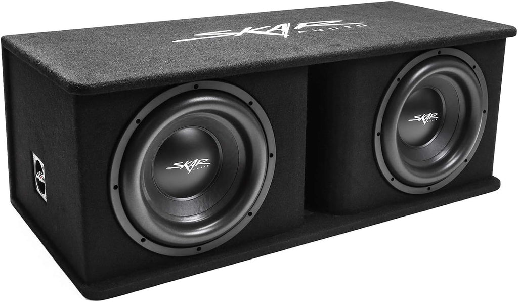 Skar Audio Dual 12 Complete 2,400 Watt SDR Series Subwoofer Bass Package - Includes Loaded Enclosure with Amplifier