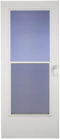 Larson Mobile Home 32-in x 76-in White Mid-View Wood Core Storm Door | 38005033276