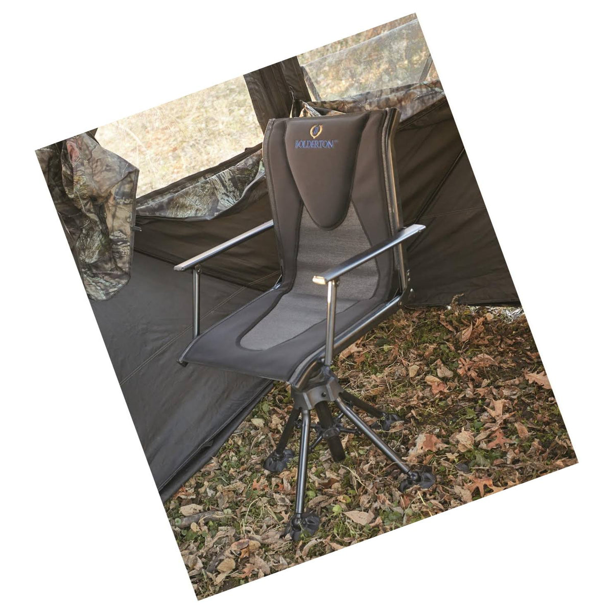 Bolderton 360 Comfort Swivel Hunting Blind Chair with Armrests