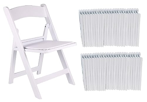 BTEXPERT Set of 4, Resin Folding Chair Vinyl Padded Seat Indoor Outdoor Lightweight Set for Home Event Party Picnic Kitchen Dining Church School Weddings