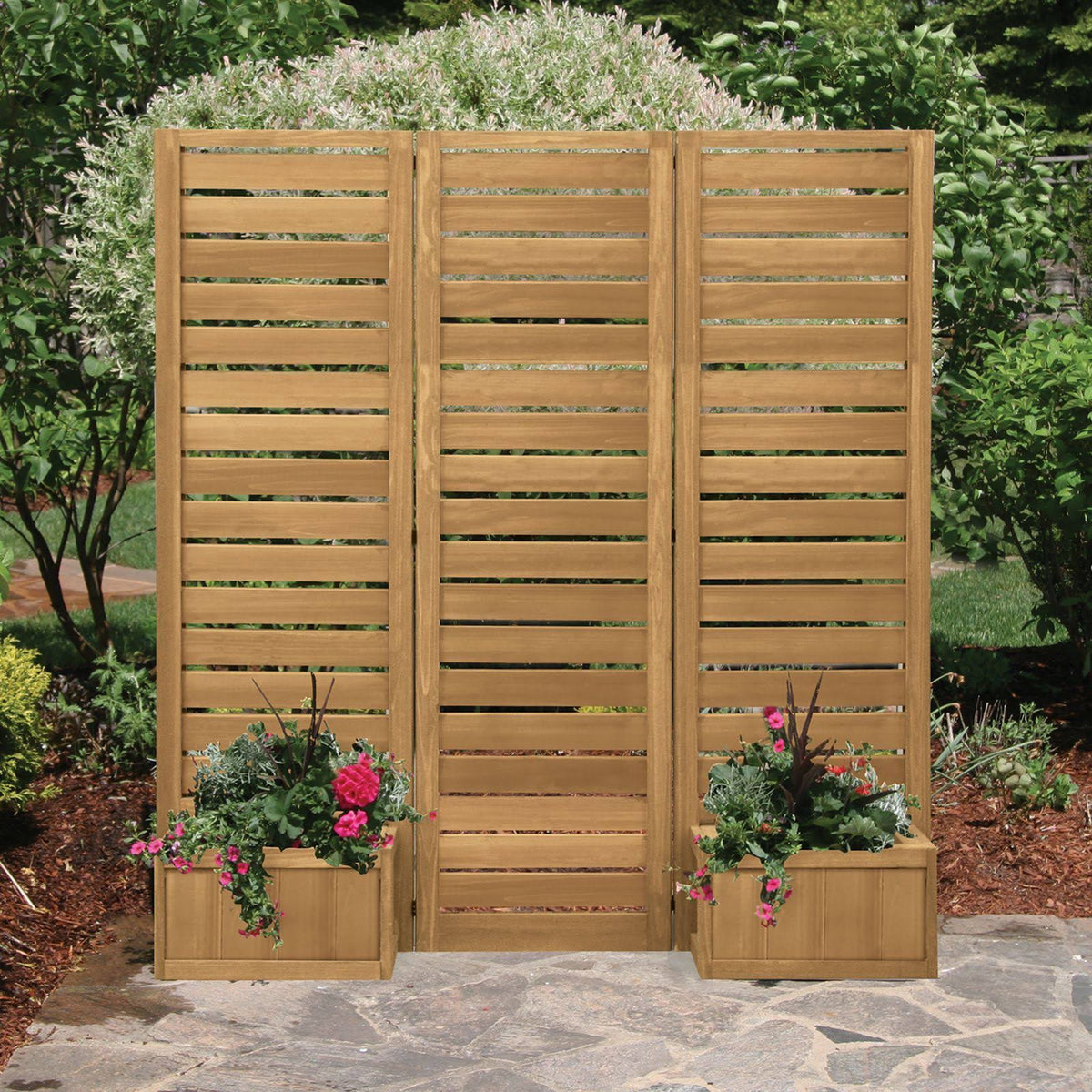 Yardistry Fusion Privacy Screen with Planters