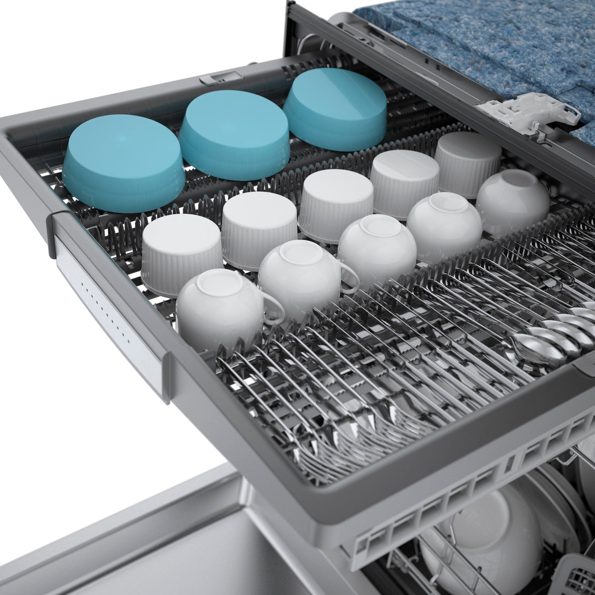 Bosch - 800 Series 24 Top Control Built-In Dishwasher with CrystalDry, Stainless Steel Tub, 3rd Rack, 42 dBa - Stainless steel