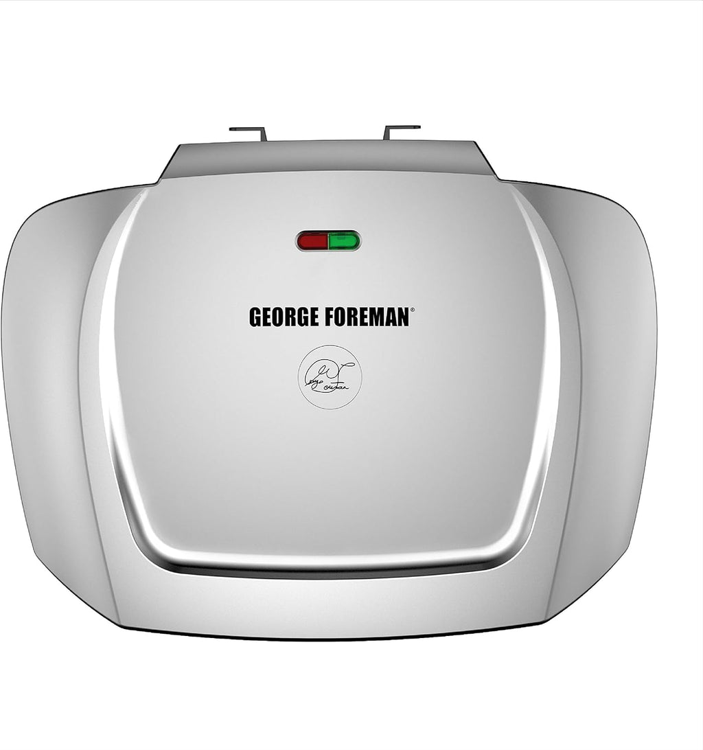 George Foreman 9-Serving Basic Plate Electric Grill and Panini Press, 144-Square-Inch, Platinum, GR2144P