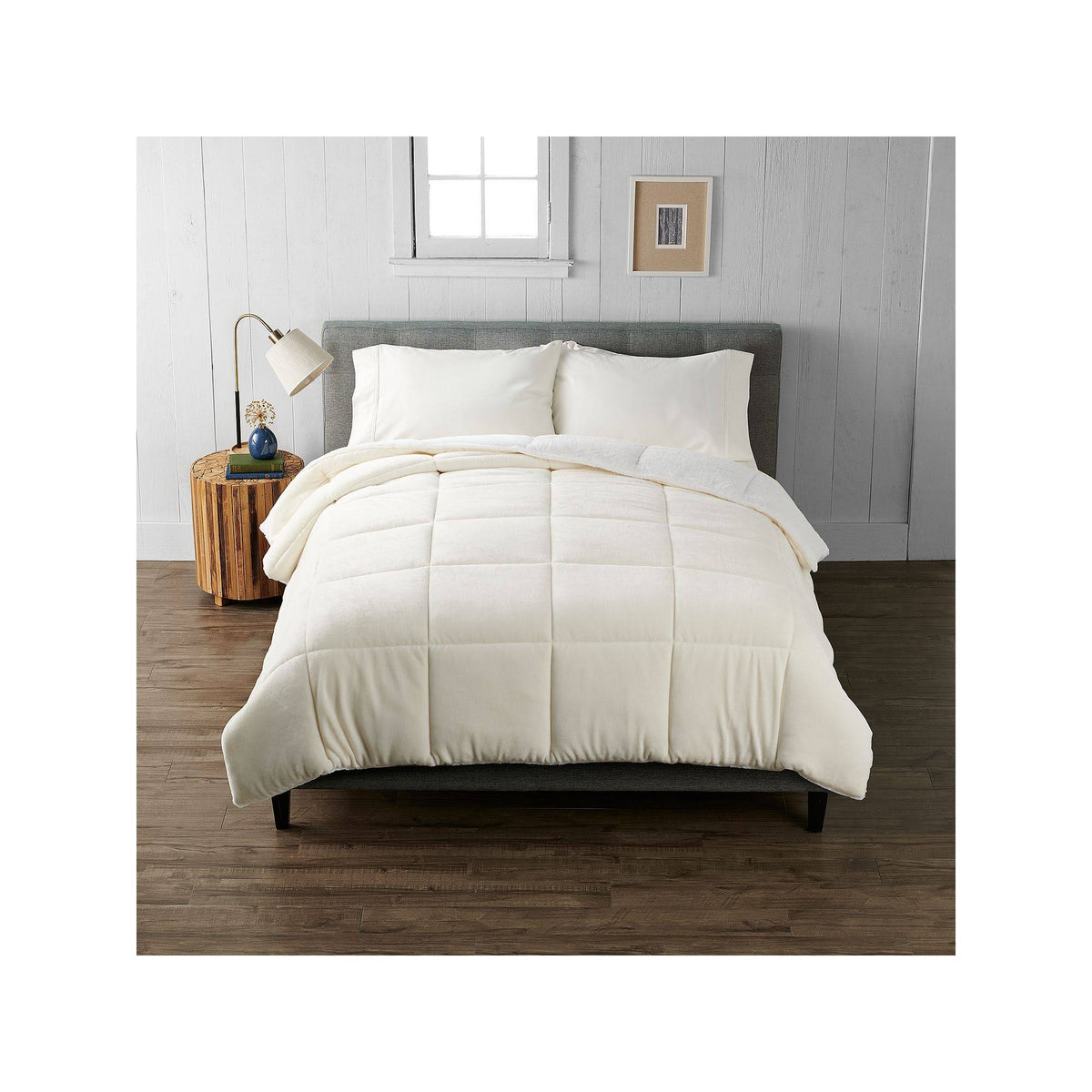 Cuddl Duds Cuddle Duds Cozy Soft Comforter, Natural, Full/Queen