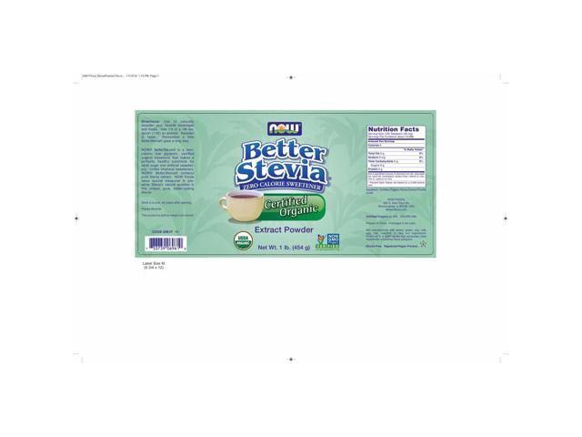 Now Foods Better Stevia Extract Powder - 1 lb tub