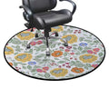 Dark Blue White Office Chair Mat Hardwood Floor Computer Desk Mat Anti-Slip Gaming Chair Mat Round Floor Mat Durable Floor Protector Old Fashion Romantic Decorating Diameter 35.4 in