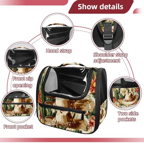 Halloween Pet Carrier Airline Approved Pet Carrier Bag Dog Carrier for Small Medium Cats Dogs Puppies Kitten
