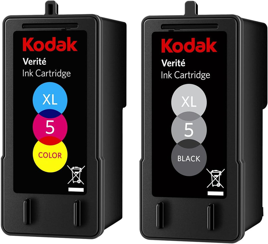 Kodak Verite 5 Replacement Inks (AL11CA) XL Black and Color Ink Jet Cartridge Bundle Compatible with All Kodak Verite Printers