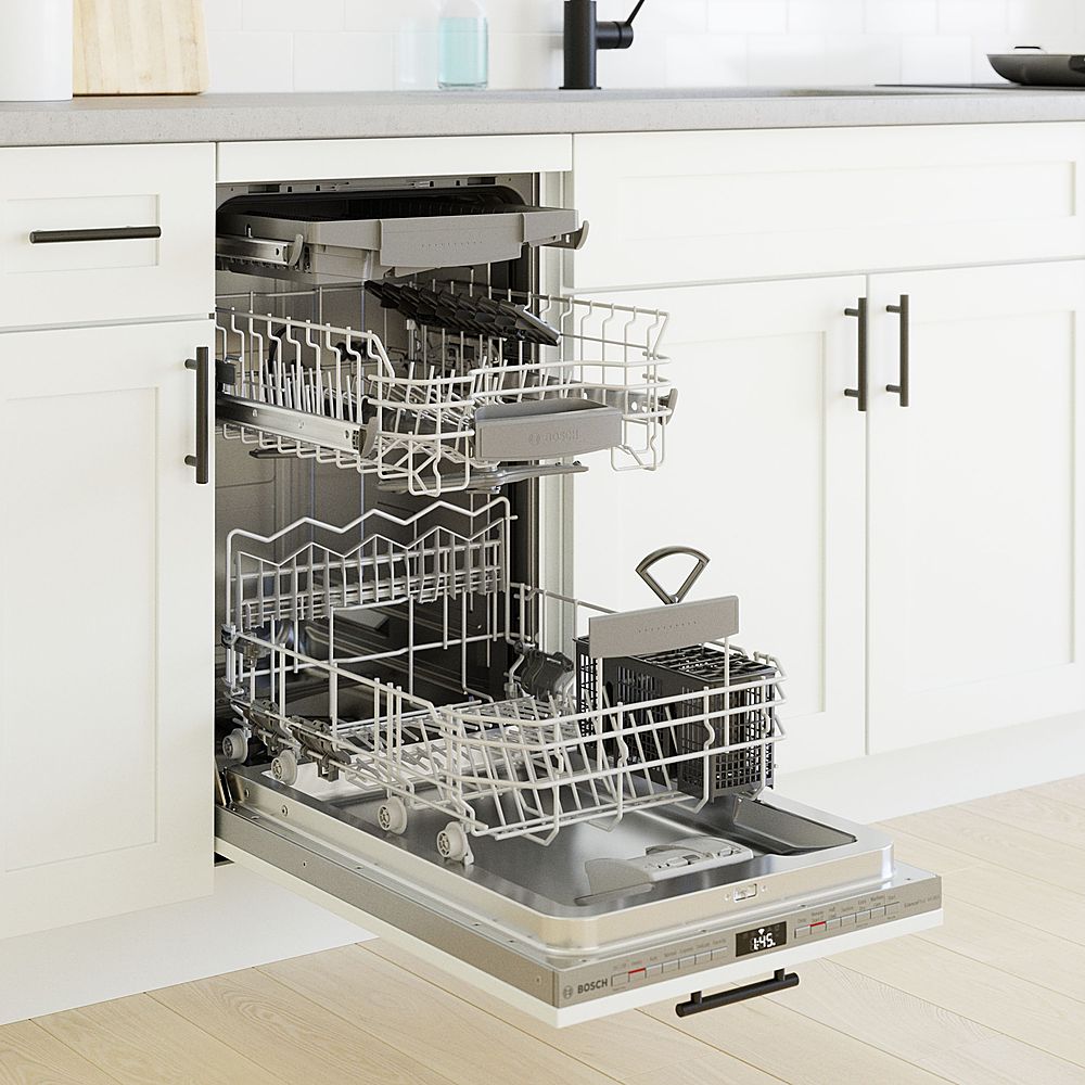 Bosch - 800 Series 18 Top Control Smart Built-In Dishwasher with 3rd Rack and 44 dBA - Custom Panel Ready
