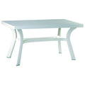 Atlin Designs 55x22 Resin Patio Dining Table in White