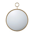 CC Home Furnishings 28.25 Gold Modern Style Framed Round Wall Mounted Mirror Decor