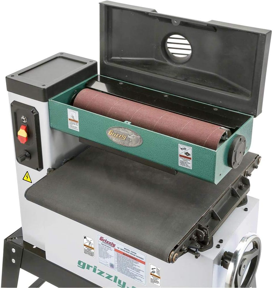 Grizzly Industrial G0458Z - 18 1-1/2 HP Open-End Drum Sander w/VS Feed
