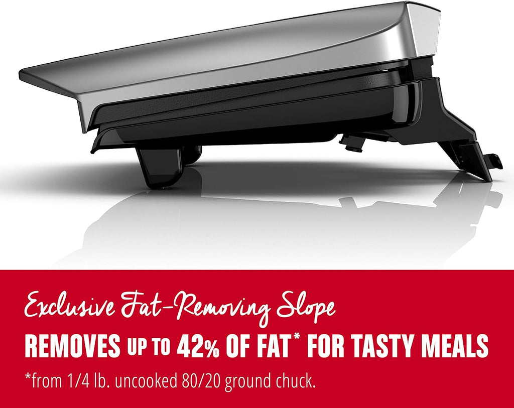 George Foreman 9-Serving Basic Plate Electric Grill and Panini Press, 144-Square-Inch, Platinum, GR2144P
