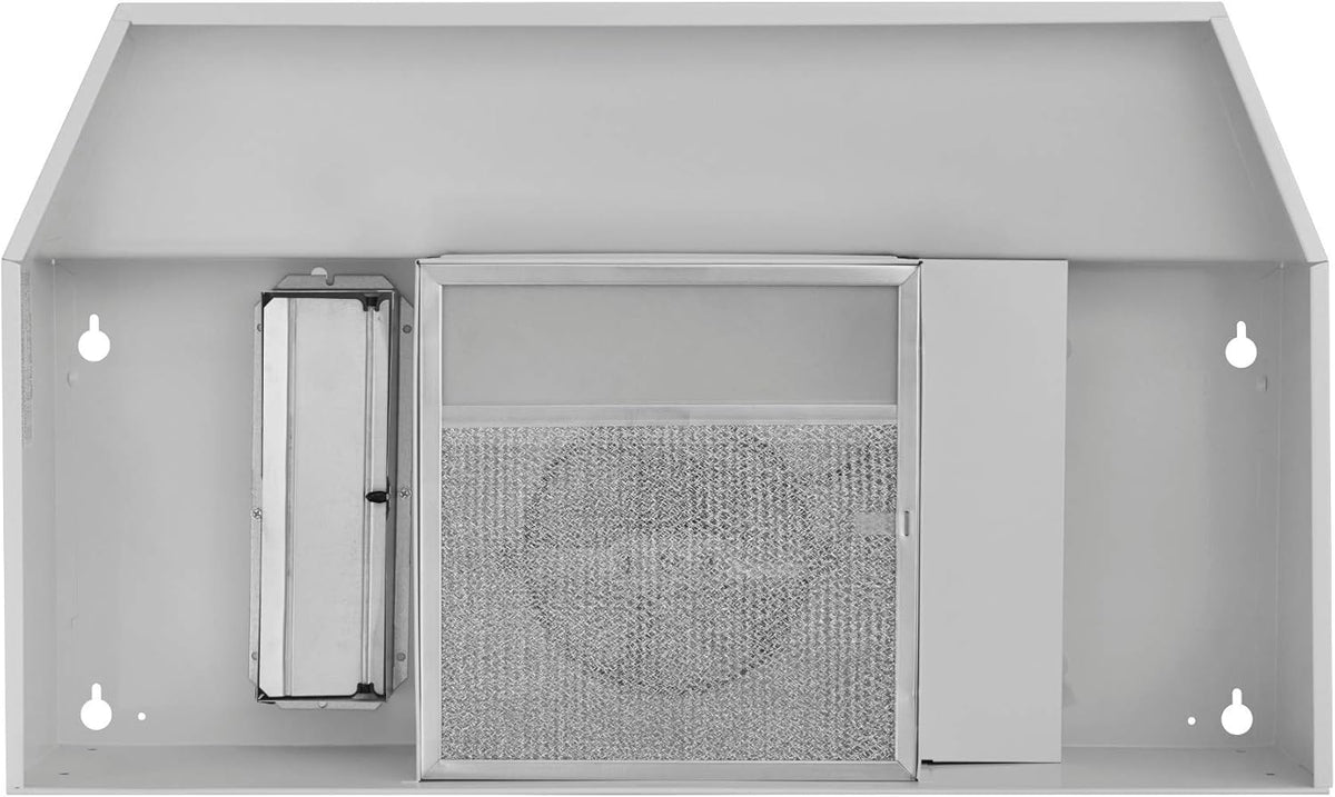 Broan-NuTone 42-inch Under-Cabinet Convertible Range Hood with 2-Speed Exhaust Fan and Light, 210 Max Blower CFM, White