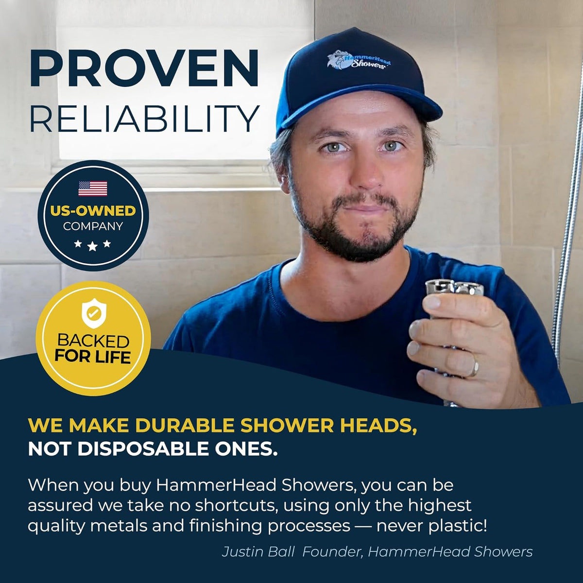 HammerHead Showers? Solid Metal LOW FLOW Handheld Shower Head with Hose and Brass Holder - OIL RUBBED BRONZE ?C Water Saving 1.75 GPM Detachable Shower Head - Adjustable Shower Wand Bracket & 6ft Hose