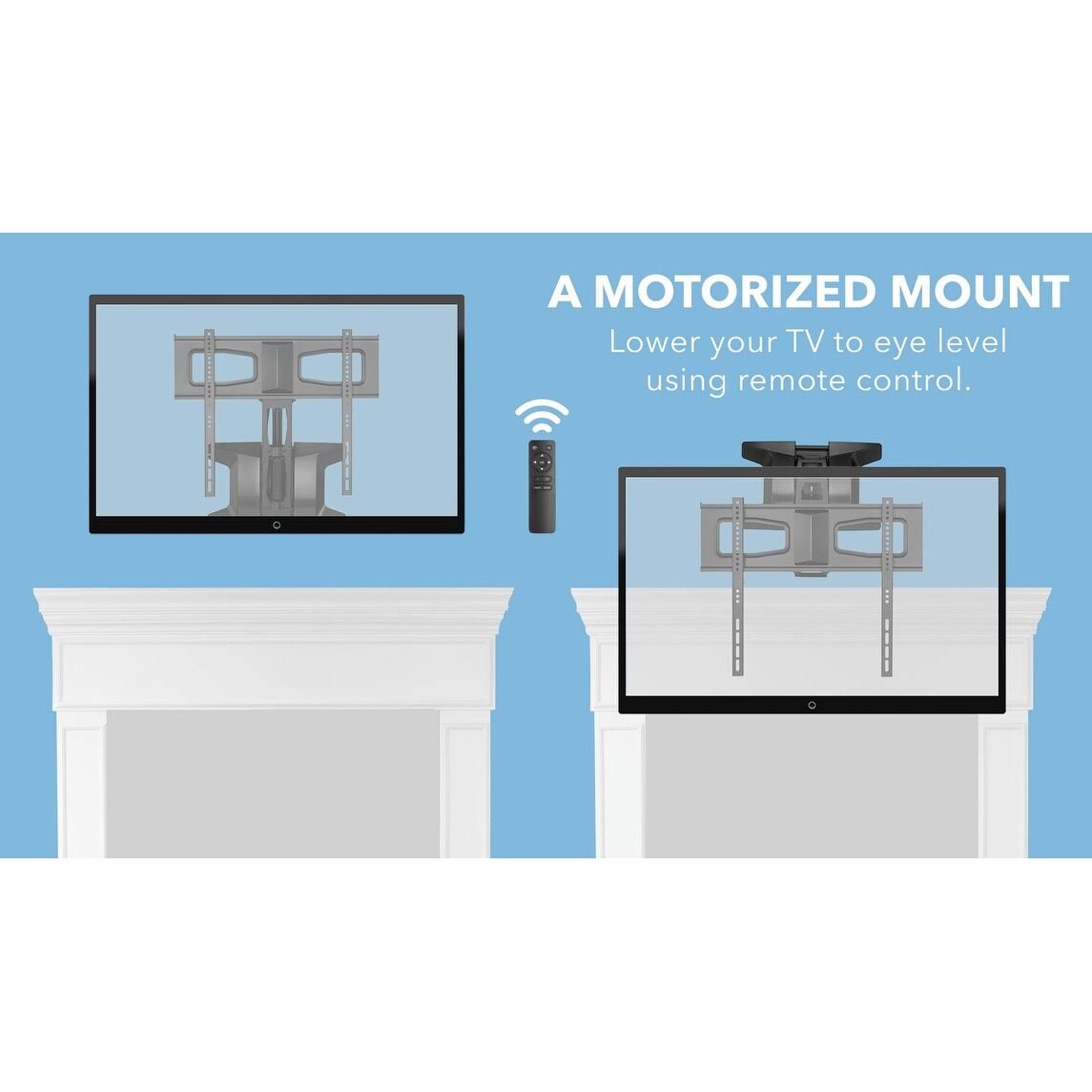 Motorized Fireplace TV Wall Mount | Fits 40-70 inch TV Screen | Mount It! MI-386