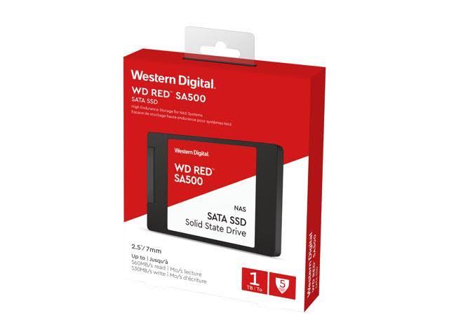 WD Red SA500 NAS SATA 1 TB Internal SSD - 2.5x22 - WDS100T1R0A - SATA 6Gb/s