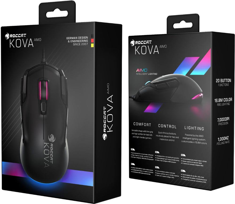 Roccat Kova Aimo - Pure Performance Gaming Mouse, Black