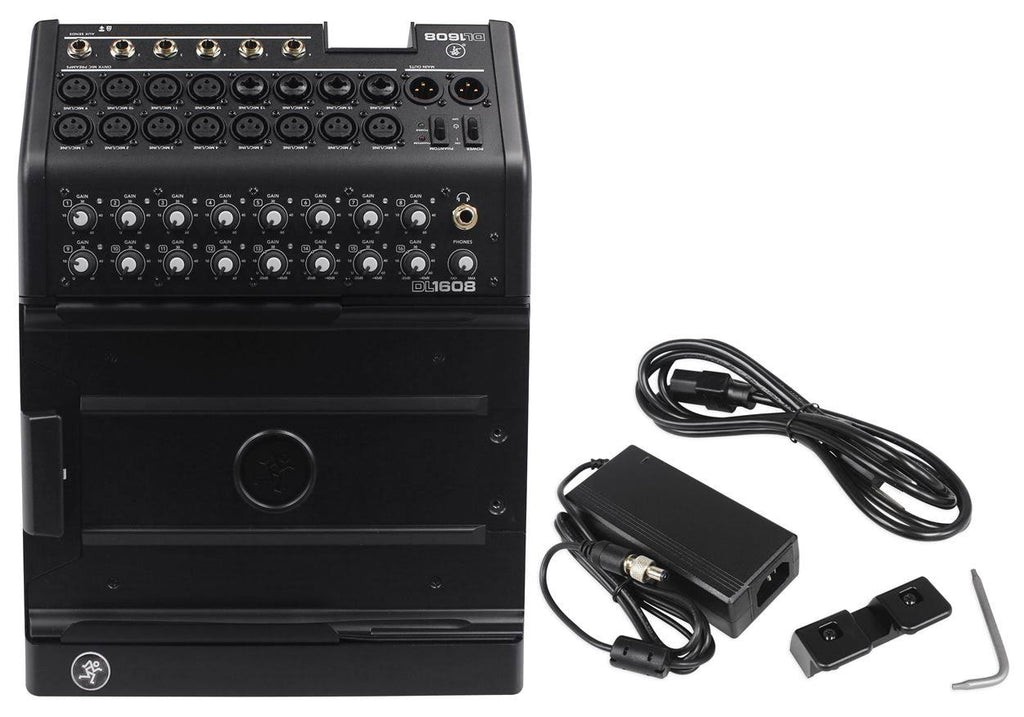 Mackie DL1608 Lightning 16-Ch. Mixer w/lPad Control+Bag+iPad Tray Kit+