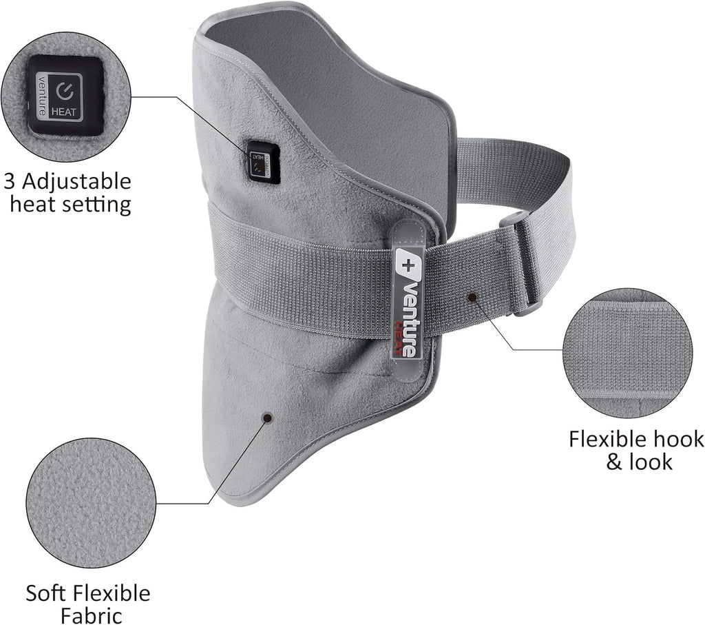 36 x 24 Venture Heat Far Infrared Deep Heating Pad for Injury Recovery and Pain Relief, 10 Hour Shutoff Ultra-Soft Deep Tissue Electric Therapeutic Device (Half Length)