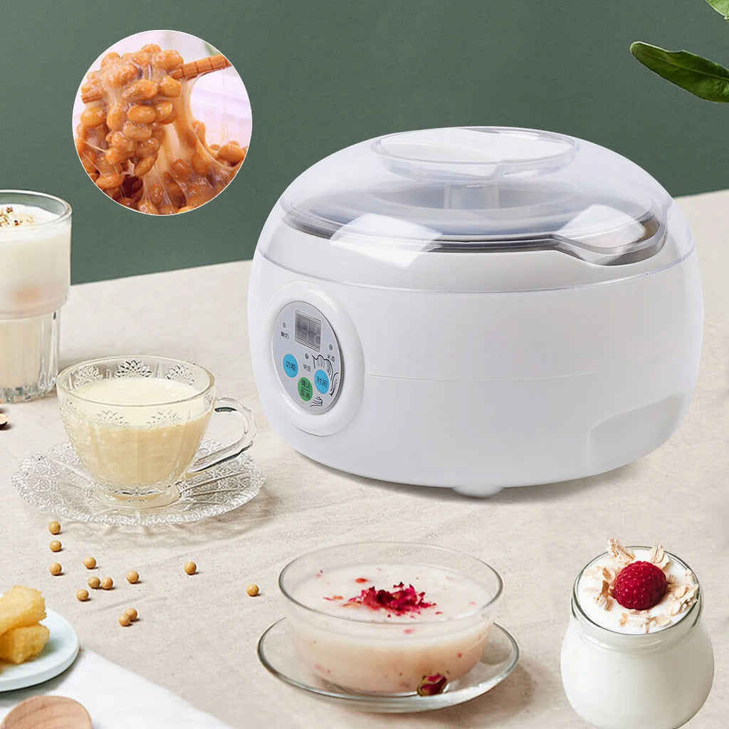 TFCFL 1.5L Cuisine Yogurt Maker, Stainless Steel Automatic Digital Yogurt Natto Machine,for Natto Rice Wine Making