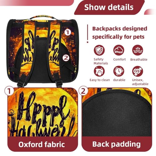 Halloween Pet Carrier Airline Approved Pet Carrier Bag Dog Carrier for Small Medium Cats Dogs Puppies Kitten