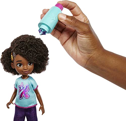 Mattel Karma??s World Doll with Microphone Hair Styling Tool & Accessories, 75+ Pieces, Shine ‘N Style Mattel Karma Playset