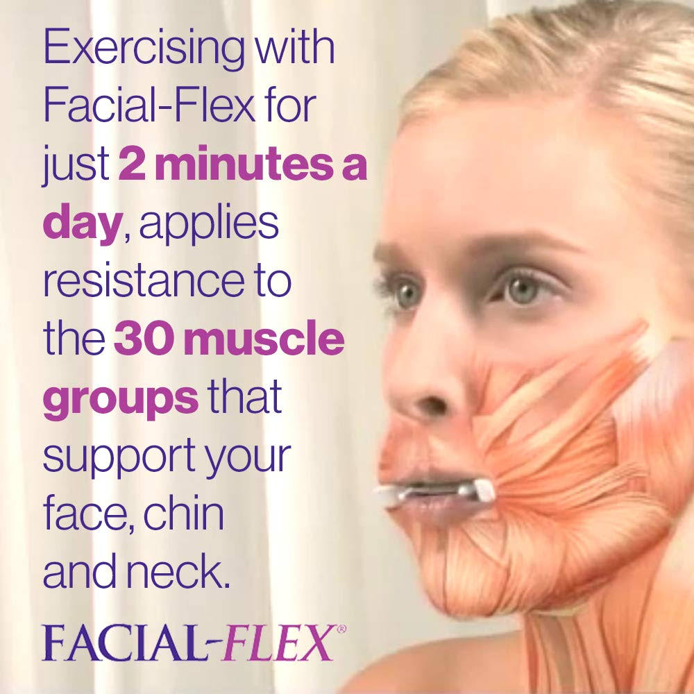 Facial Flex Facial Exercise and Neck Toning Kit Bands 8 oz u0026 6 oz u0026 Case