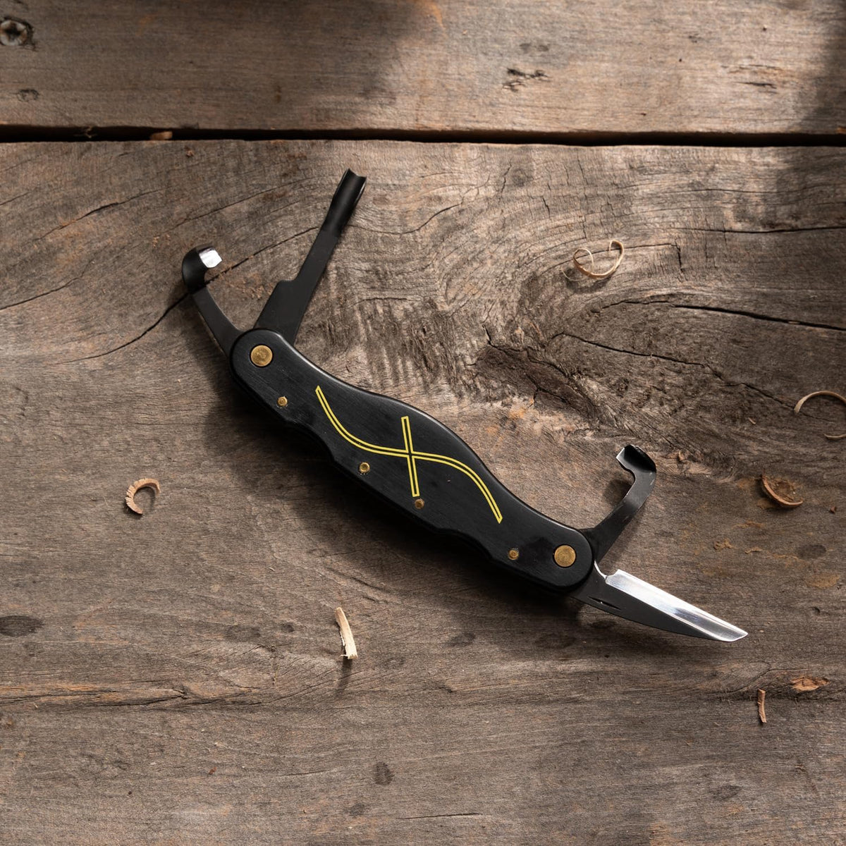 FLEXCUT Pocket Jack for Carvin' 2.0, Light Weight Wood Carving Jackknife Style Tool with 4 Blades, Made in the USA | JKN289