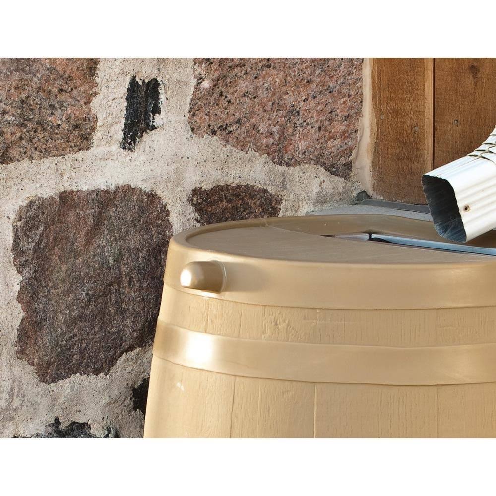 RTS Oak Rain Barrel w/ Brass Spigot