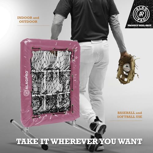 ALAGPRO? The Original 9 Hole Pitching Net with Strike Zone Pocket | Pitching Target for Baseball & Softball Pitchers