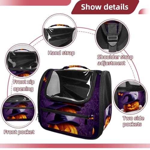 Halloween Pet Carrier Airline Approved Pet Carrier Bag Dog Carrier for Small Medium Cats Dogs Puppies Kitten