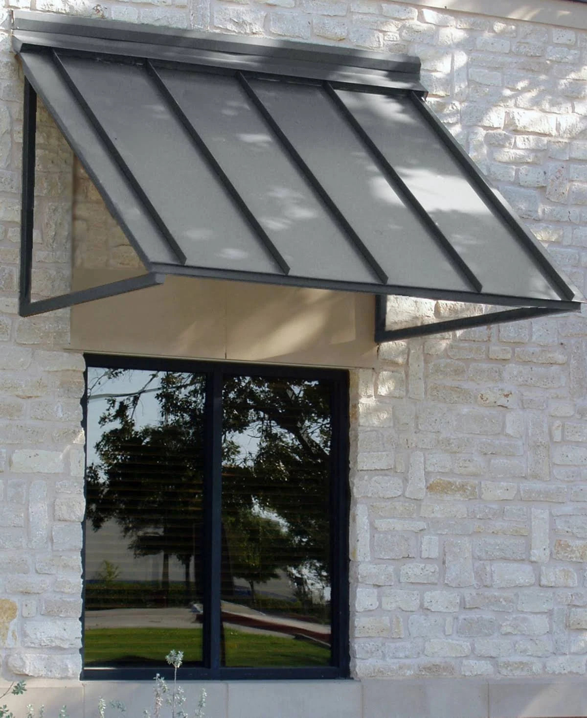 Awntech H23-US-7COP 7 ft. Houstonian Metal Standing Seam Awning Copper - 92 x 24 x 36 in.