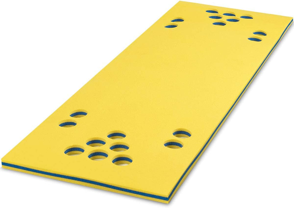Goplus Floating Pong Table, 3-Layer Tear-Resistant Foam Water Pad Mat with Cup Holes for Lake Pool Game