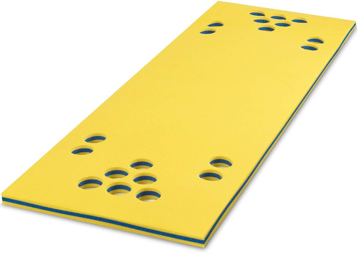 Goplus Floating Pong Table, 3-Layer Tear-Resistant Foam Water Pad Mat with Cup Holes for Lake Pool Game