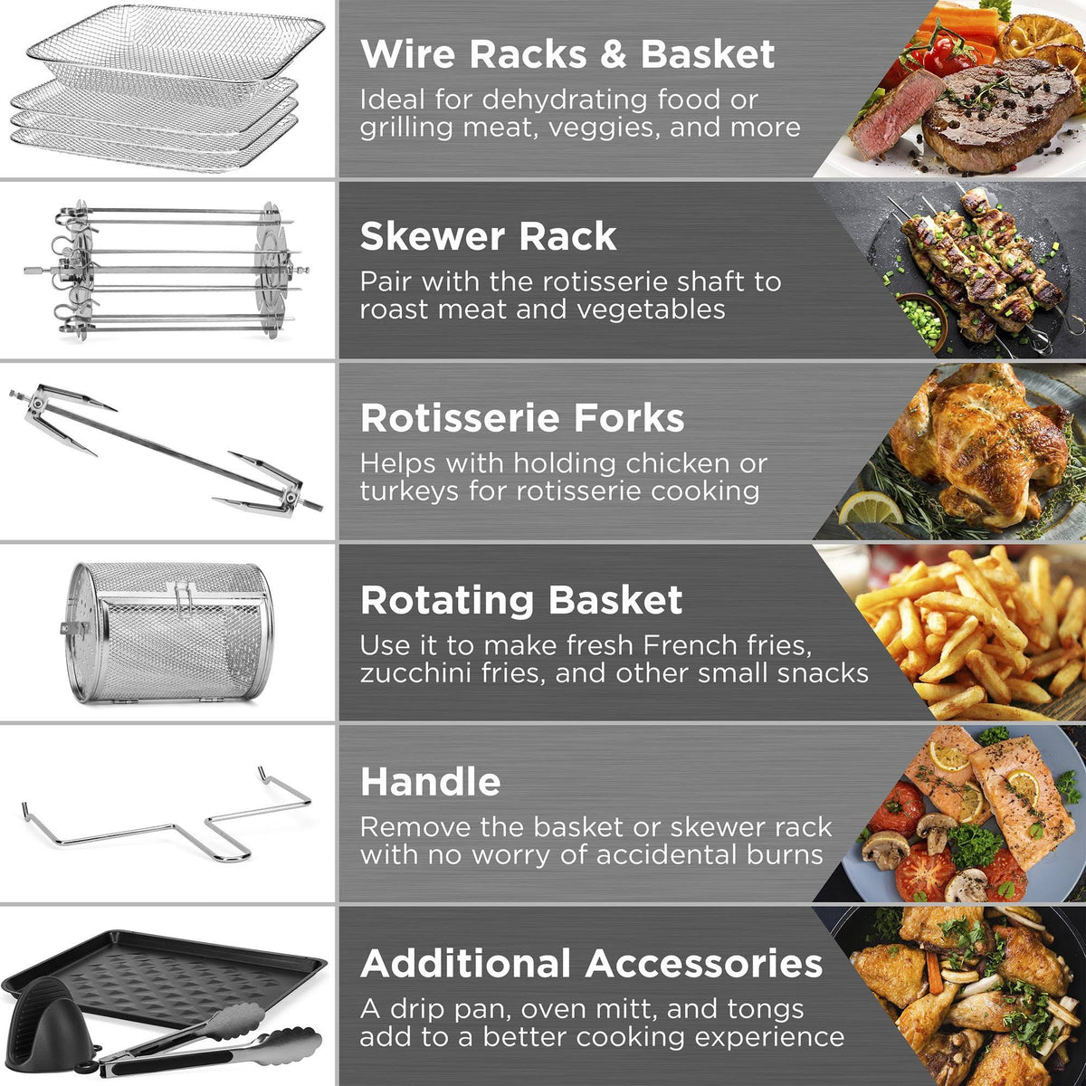 Best Choice Products 16.9qt 1800W 10-in-1 Family Size Air Fryer Countertop Oven, Rotisserie, Dehydrator - White