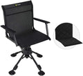 TIDEWE Hunting Chair with Seat Cover, 360 Degree Silent Swivel Blind Folding Chair, 4 Legs Adjustable Height Hunting Seats with Armrest, Portable Comfortable Stable Ground Hunting Chair