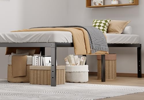 Metal Bed Frame Full Size - 14 Inch Heavy-Duty Full Platform Bed Frame No Box Spring Needed, Easy Assembly, Noise-Free, Sturdy Mattress Foundation, Underbed Storage Space
