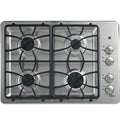 JGP333SETSS GE 30x22 Built-in Gas Cooktop - Stainless Steel