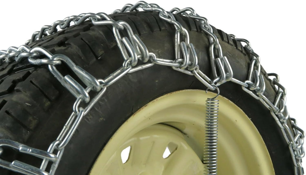 The ROP Shop Pair of 2 Link Tire Chains & Tensioners 23x10.5x12 for Snow Blowers, Lawn & Garden Tractors, Mowers & Riders, UTV, ATV, 4-Wheelers, Utility Vehicles