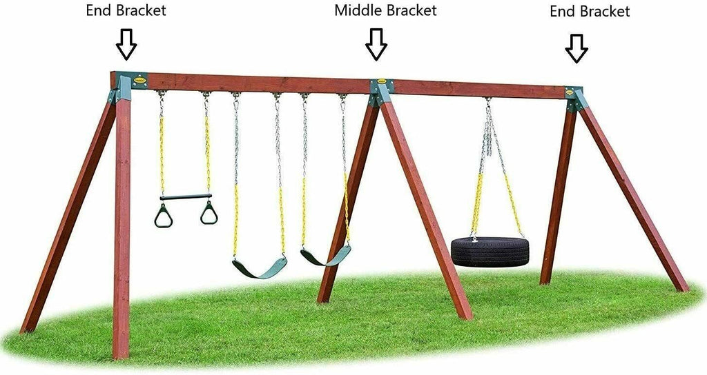 Eastern Jungle Gym Easy 1-2-3 90?? A-Frame Swing Set Bracket Heavy Duty for EZ, Simple Install - DIY Swing Set Parts