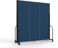 Standard Room Divider with Metal Frame, Folding Portable Partition Privacy Walls for Schools and Offices 7'6 Tall x 8'7 Wide Navy