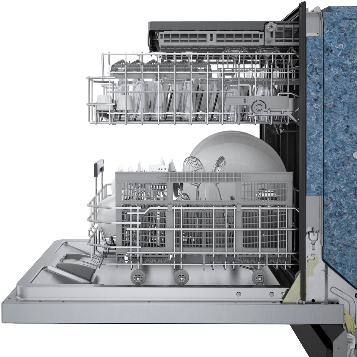 Bosch - 800 Series 24 Top Control Built-In Dishwasher with CrystalDry, Stainless Steel Tub, 3rd Rack, 42 dBa - Stainless steel