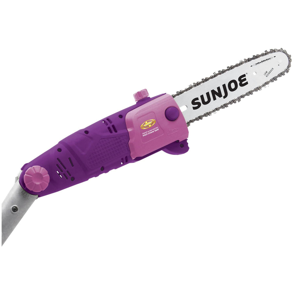 Sun Joe Swj803e-prp 10x22 Purple Electric Multi-Angle Pole Chain Saw