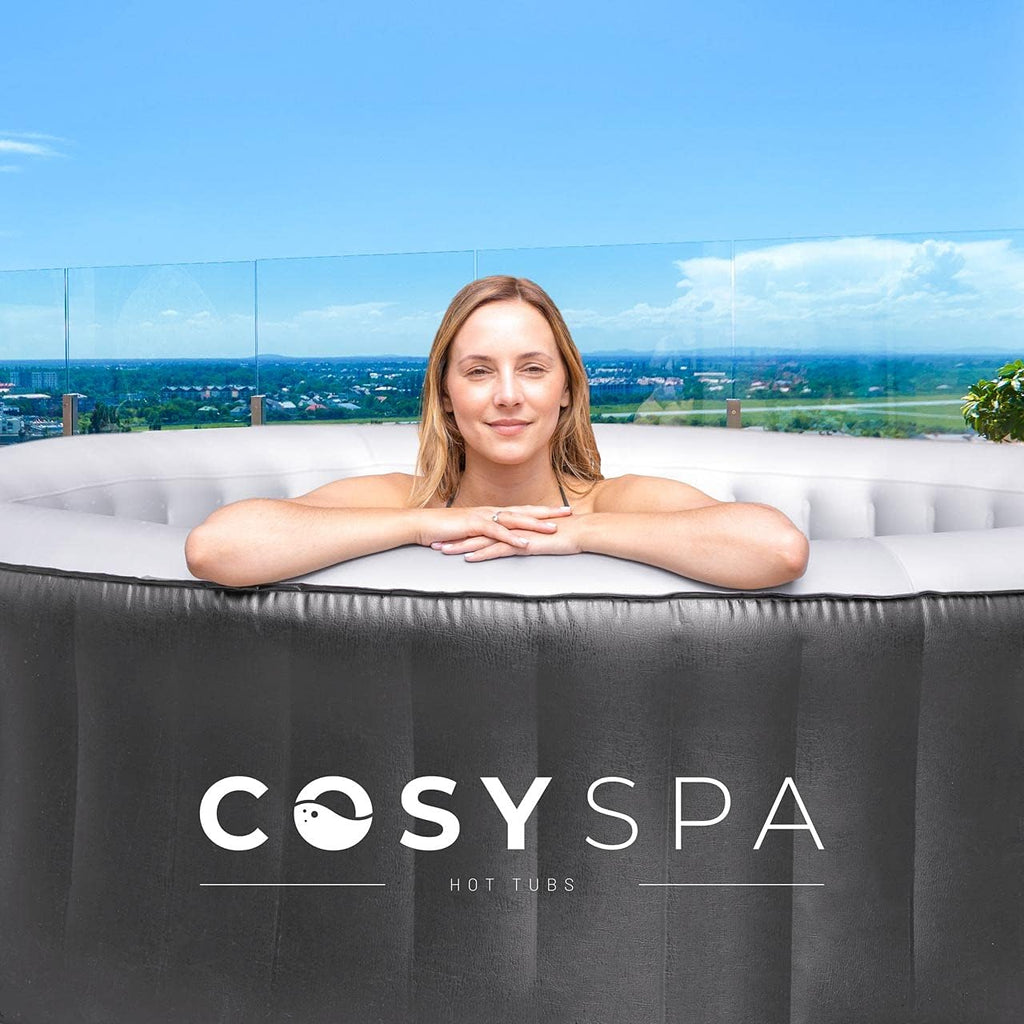 COSYSPA Inflatable Hot Tub Spa [2022 Model] - Outdoor Bubble Hot Tub | 2-6 Person Capacity ?C Quick Heating Hot Tub | Inflatable Hot Tub | Outdoor Inflatable Hot Tub Spa (Hot Tub Only - 6 Person)