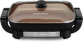 Hamilton Beach Durathon Ceramic Electric Skillet with Removable 12x15?? Pan, Adjustable Temperature, Reversible Design, Tempered Glass Lid (38529K)