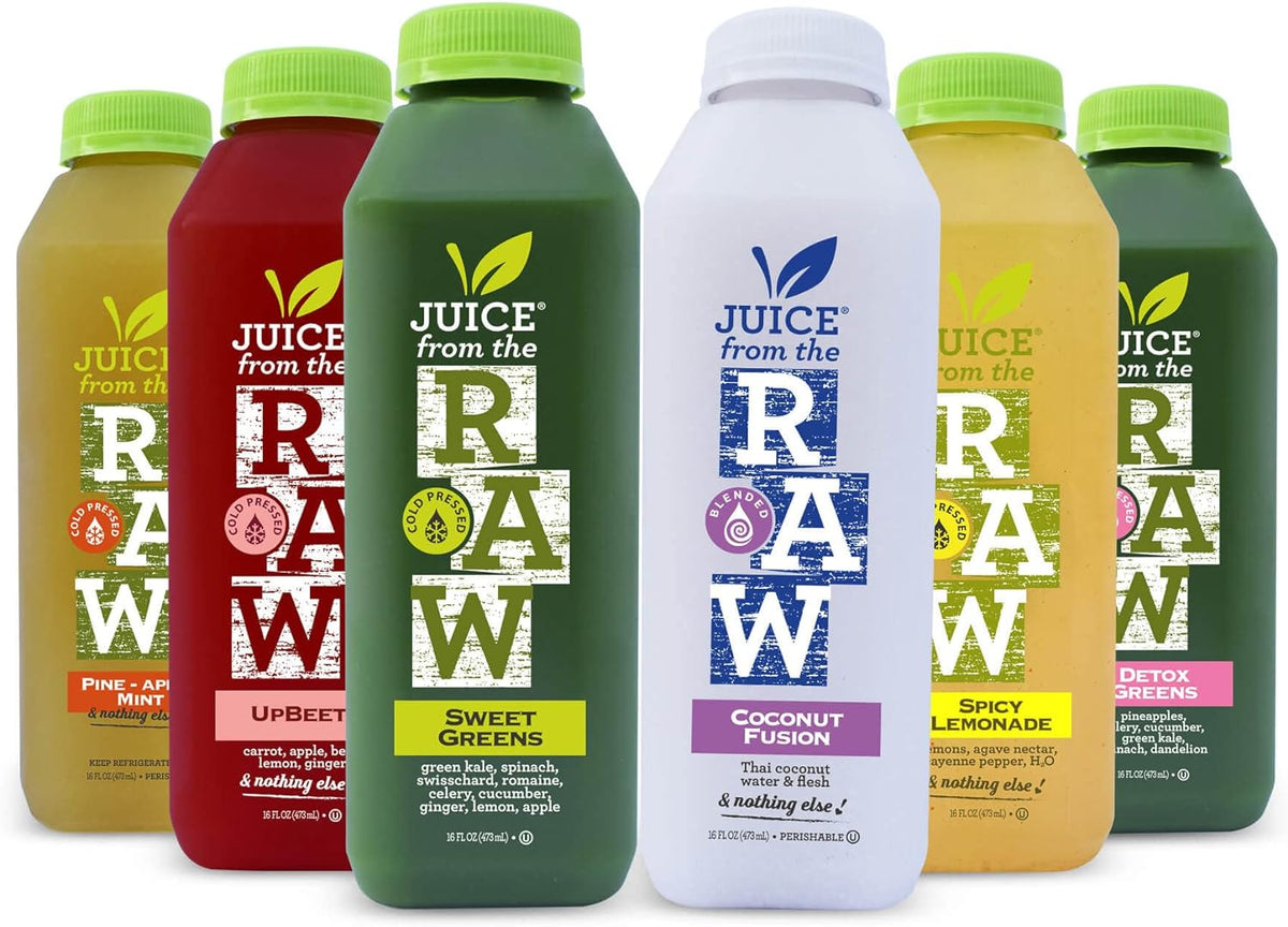 3-Day Juice Cleanse with Coconut Fusion by Juice From the RAW? - 100% Raw Cold-Pressed Juices (18 Total 16 oz. Bottles)