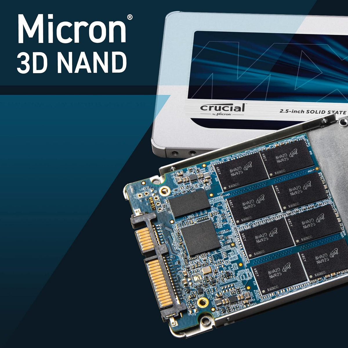 Crucial MX500 1TB 3D NAND SATA 2.5 Inch Internal SSD, up to 560MB/s - CT1000MX500SSD1(Z)