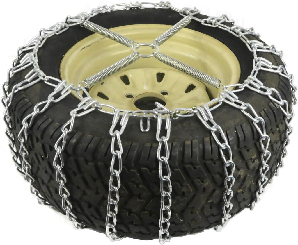 The ROP Shop Pair of 2 Link Tire Chains & Tensioners 23x10.5x12 for Snow Blowers, Lawn & Garden Tractors, Mowers & Riders, UTV, ATV, 4-Wheelers, Utility Vehicles