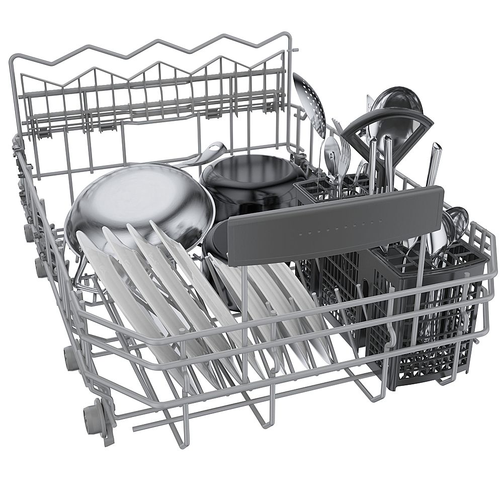 Bosch - 800 Series 18 Top Control Smart Built-In Dishwasher with 3rd Rack and 44 dBA - Silver